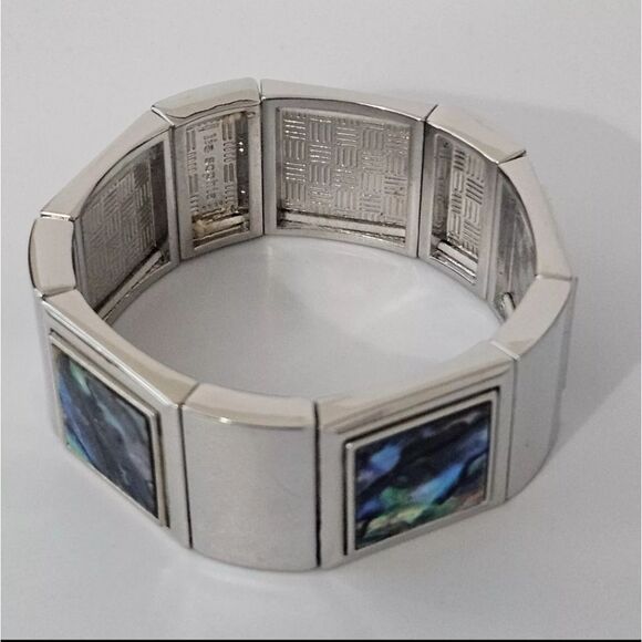 LIA SOPHIA PACIFIC BRACELET - GENUINE ABALONE GORGEOUS NWT 3" - Picture 9 of 11